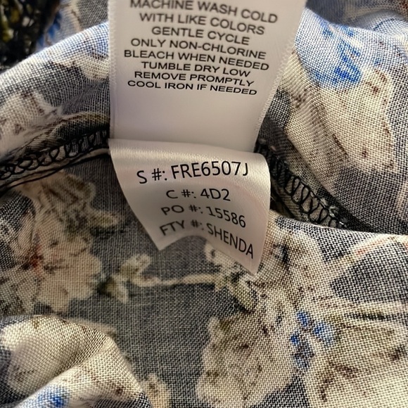 Live To Be Spoiled Pants Wide Leg Flare Floral Pull On Bohemian Casual Sz Large - Picture 9 of 10